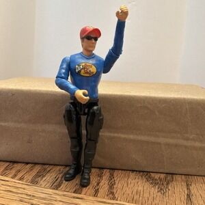 Bass Pro Shops Kids 4 Inch Fishing Action Figure Blue Shirt Red Hat